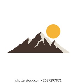 Mountain logo. Outdoor mountain summer. Vector design. Suitable for t-shirts, stickers, logos and labels.