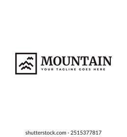 Mountain logo, Peak logo design vector template