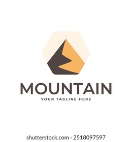 Mountain logo, Peak logo design vector template