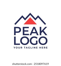 Mountain logo, Peak logo design vector template