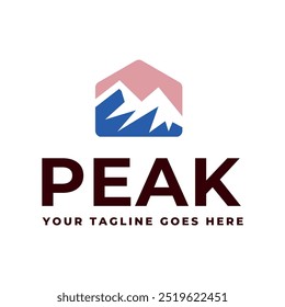 Mountain logo, Peak logo design vector template