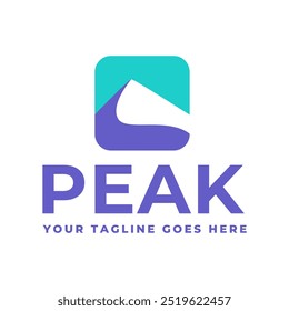 Mountain logo, Peak logo design vector template
