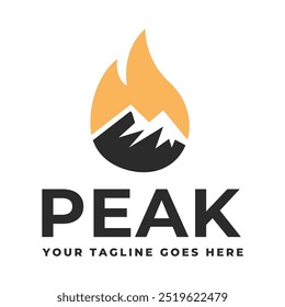 Berglogo, Peak Logo Design, Vektorvorlage