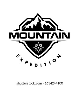 Mountain Logo, Peak, Mountain Expedition, Outdoor and Adventure Logo Vector