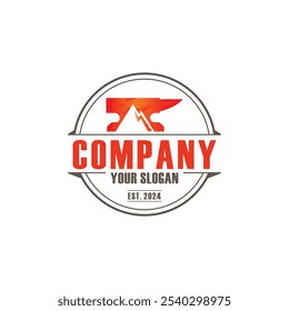 mountain logo , peak hiking logo vector