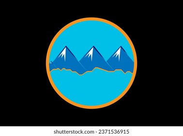 Mountain Logo. Mountain peak summit logo design. Outdoor hiking adventure icon. Vector illustration. Pro Vector Flat Vector Logo Design Template Element.