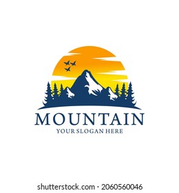 Mountain logo premium quality vector