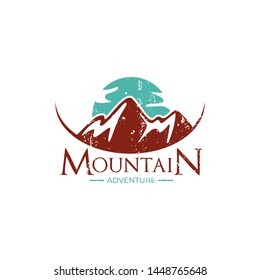 Mountain Logo Retro Style Design Vector for Badge