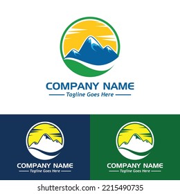 logotipo de montaña, logo de la empresa de muestra, un sencillo diseño vectorial