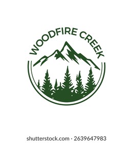 Mountain logo with sharp, majestic peaks and natural elements like trees or sun, ideal for hiking, camping, or adventure brands. Symbolizes strength, exploration, and serenity.
