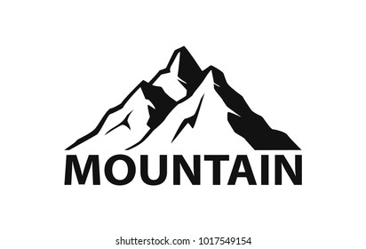 Mountain Logo Silhouette Black Color Stock Vector (Royalty Free) 1017549154
