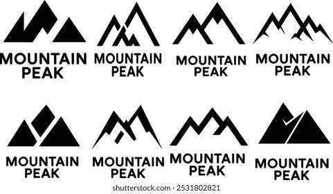 Logotipo da montanha silhueta vetor arte ilustração