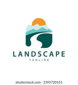 Mountain Logo Simple Design Adventure Model Silhouette Landscape Simple Modern Style Brand Product Business