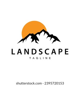 Mountain Logo Simple Design Adventure Model Silhouette Landscape Simple Modern Style Brand Product Business