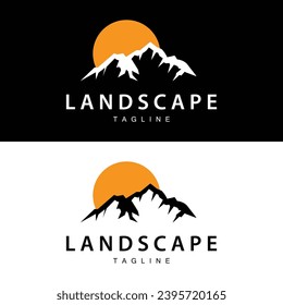 Mountain Logo Simple Design Adventure Model Silhouette Landscape Simple Modern Style Brand Product Business
