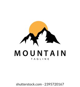 Mountain Logo Simple Design Adventure Model Silhouette Landscape Simple Modern Style Brand Product Business