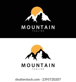 Mountain Logo Simple Design Adventure Model Silhouette Landscape Simple Modern Style Brand Product Business