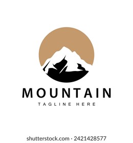 Mountain Logo Simple Design Adventure Model Silhouette Landscape Simple Modern Style Brand Product Business