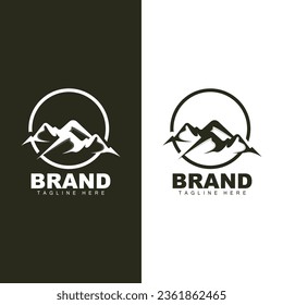 Mountain Logo Simple Illustration Silhouette Template Vector Design