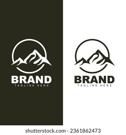 Mountain Logo Simple Illustration Silhouette Template Vector Design