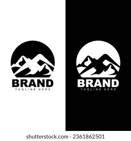 Mountain Logo Simple Illustration Silhouette Template Vector Design