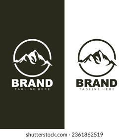 Mountain Logo Simple Illustration Silhouette Template Vector Design
