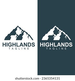 Einfache Illustration des Mountain-Logos Silhouette-Vorlagenvektordesigns