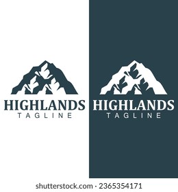 Mountain Logo Simple Illustration Silhouette Template Vector Design