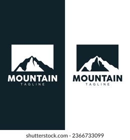 Mountain Logo Simple Illustration Silhouette Template Vector Design