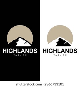 Mountain Logo Simple Illustration Silhouette Template Vector Design