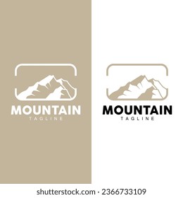 Mountain Logo Simple Illustration Silhouette Template Vector Design