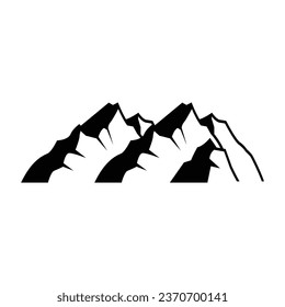 Mountain Logo Simple Illustration Silhouette Template Vector Design