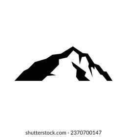 Einfache Illustration des Mountain-Logos Silhouette-Vorlagenvektordesigns