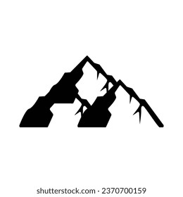 Mountain Logo Simple Illustration Silhouette Template Vector Design