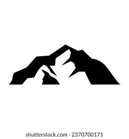 Mountain Logo Simple Illustration Silhouette Template Vector Design