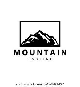 Mountain Logo Simple Illustration Silhouette Template Vector Design