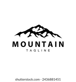 Mountain Logo Simple Illustration Silhouette Template Vector Design