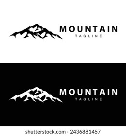 Mountain Logo Simple Illustration Silhouette Template Vector Design