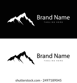 Mountain Logo einfache Illustration Silhouette Vorlage Vektor Design