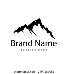 Mountain Logo Simple Illustration Silhouette Template Vector Design