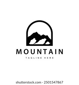 Mountain Logo Simple Illustration Silhouette Template Vector Design