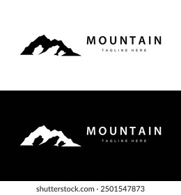 Mountain Logo Simple Illustration Silhouette Template Vector Design