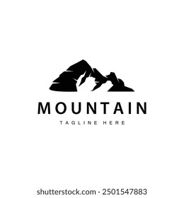 Mountain Logo Simple Illustration Silhouette Template Vector Design