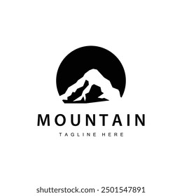Mountain Logo Simple Illustration Silhouette Template Vector Design