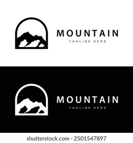 Mountain Logo Simple Illustration Silhouette Template Vector Design