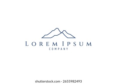 Mountain-Logo einfach und minimale Linie Art-Stil