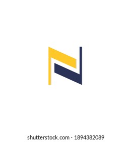 Mountain logo with simple and modern initials of the letter NV 7