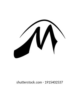 Mountain logo, Simple vector logo in a modern style.