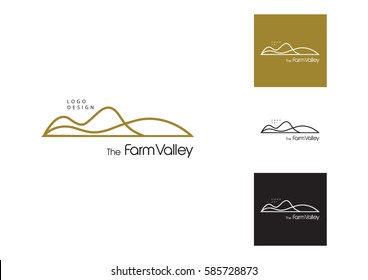 Mountain  logo. Stable, farm,Valley,Company, Race logo design.
