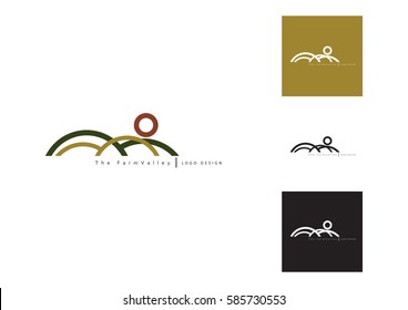 Mountain  logo. Stable, farm,Valley,Company, Race logo design.
